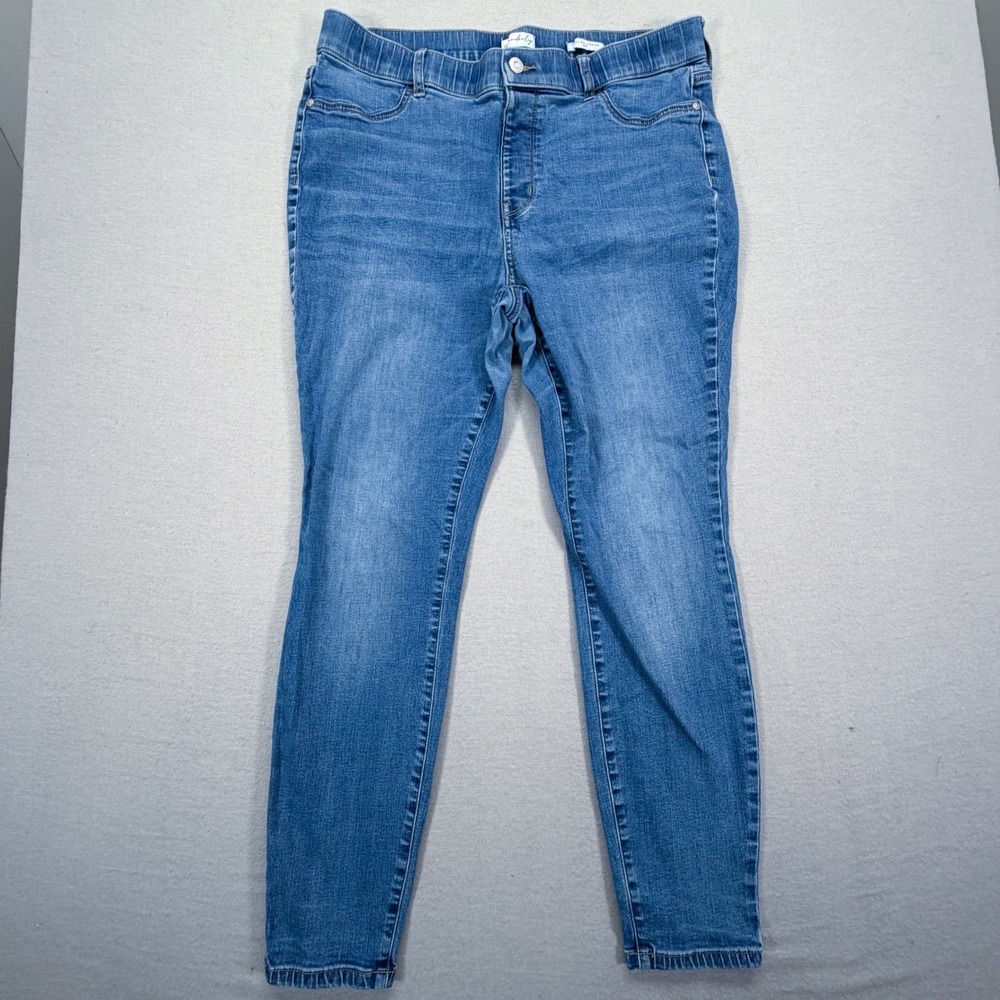 Wonderly Pull-on Jegging Women 16W Good Blue High Rise Stretch Skinny Jeans